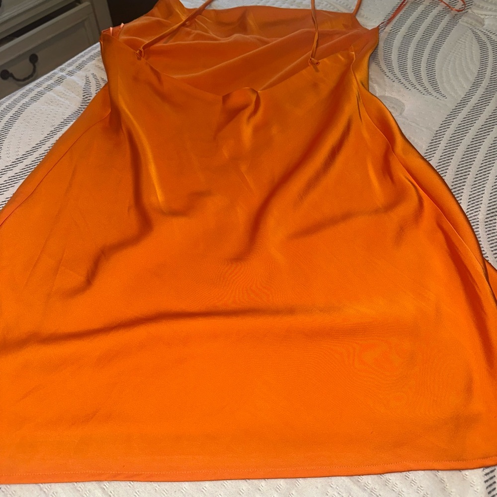 1. State Bold Orange Dress Worn Once - Picture 3 of 5